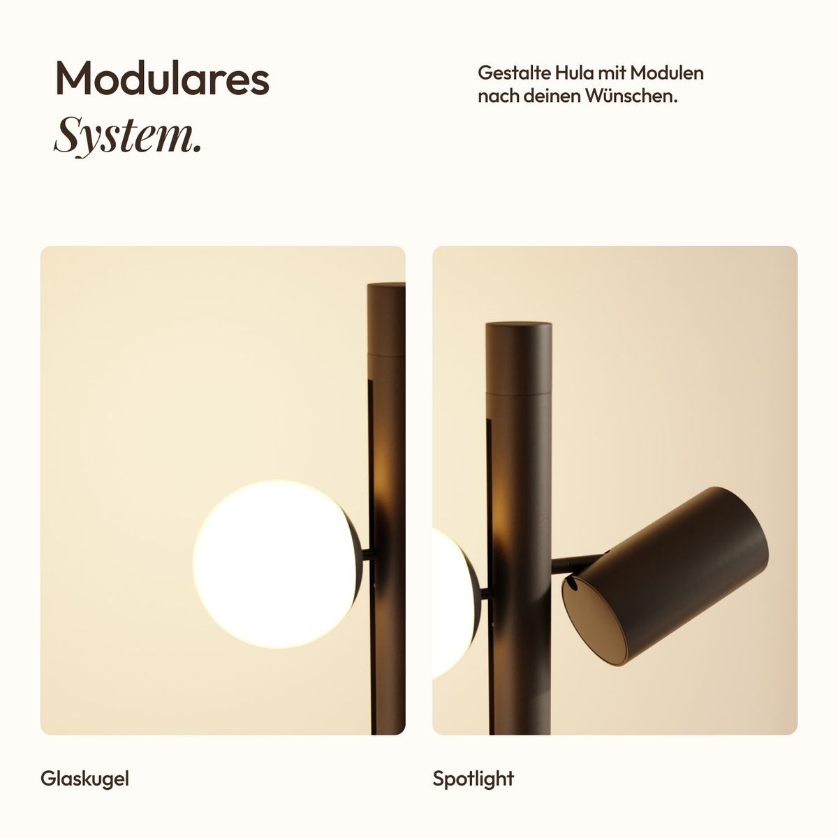 Hula modular floor lamp