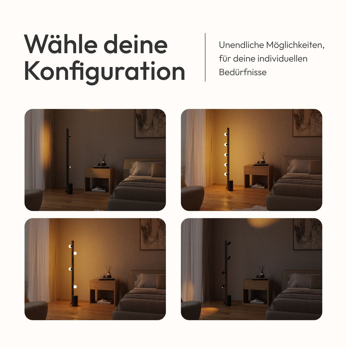 Azena modular floor lamp