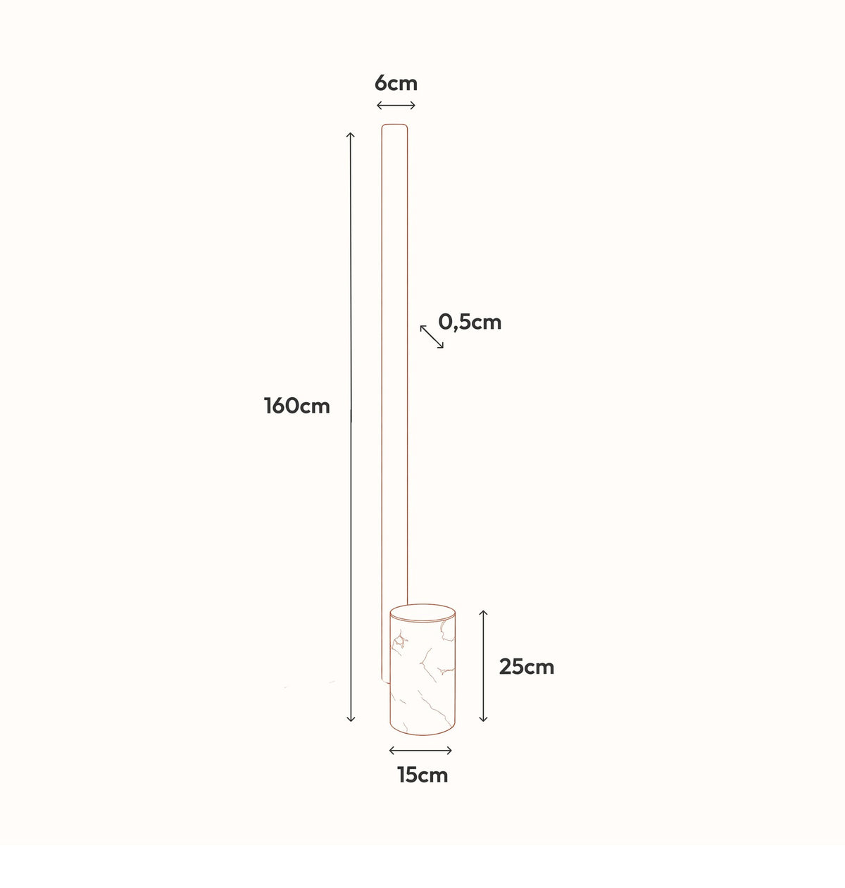 Azena modular floor lamp