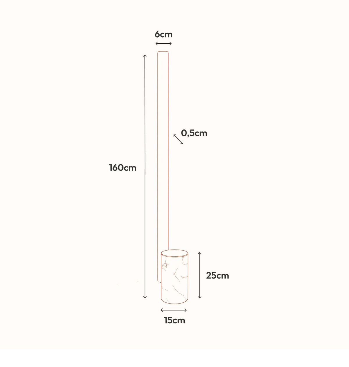 Azena modular floor lamp
